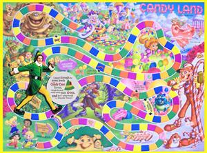 Elf Ran Headfirst into the game of Candyland!
