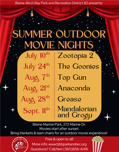 Outdoor Movie Schedule